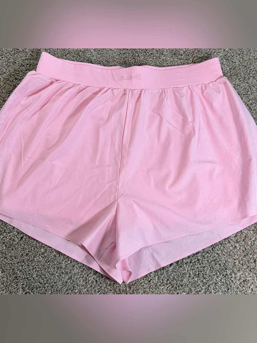 Spalding Women’s Pink Golf Skort Size L Pull-On Stretch Solid Athletic